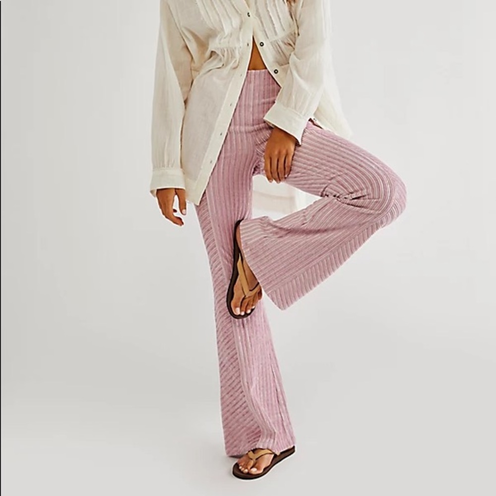 NWT free people slim velvet pull on flares